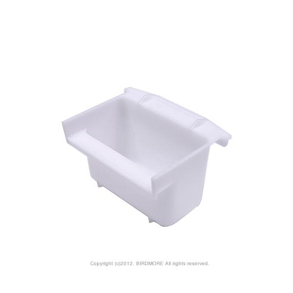 HOEIの40手のりラメシリーズ、101角G、101アーチG、スイートパッケージS、21デラックスシリーズ、43角、R440ホワイト塗装 シリーズ、ハートフルハウ手のり、ハートフルハウスMにお使いいただける交換用餌入れです。ちょっと奥行きが...