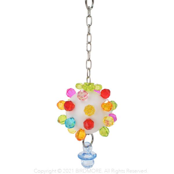 ALOHA HEAVEN のおもちゃに使用されている金属パーツ（リング、チェーン、ベル等）は、全てステンレス製となっております。ジュエリーカット処理されたキラキラ輝くビーズが愛鳥さんの好奇心に火を点けます！メーカー：ALOHA HEAVEN...