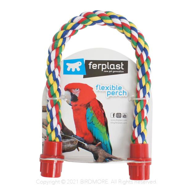 小型、中型鳥用の布製止まり木です。鳥かごの中はもちろん、鳥かごの外に付ける事も出来ます。コットン素材なので適度にやわらかくネジ式なので取り付け、取り外しが簡単です。メーカー/ferplastサイズ/直径約1.6×全長約41cm パーチ部分長...