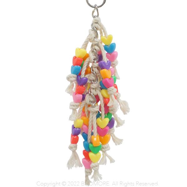[Release date: June 22, 2022]太いステンレスチェーンをベースにしてたくさんのロープ＆ハートビーズが絡み付いています。欲求不満気味の鳥さんに最適。金属部分はオールステンレスのこだわり派！メーカー/ALOHA HEA...