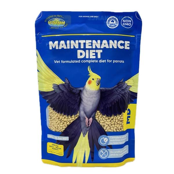 オーストラリア産原料使用の獣医師開発フード！全てのインコ、オウムの為の総合栄養食、人工香料・人口着色料・砂糖を添加しておりません。メンテナンス ダイエット ペレットは、鳥の獣医師によって調合され、鳥の主要な栄養要件をすべて満たすことができ、...