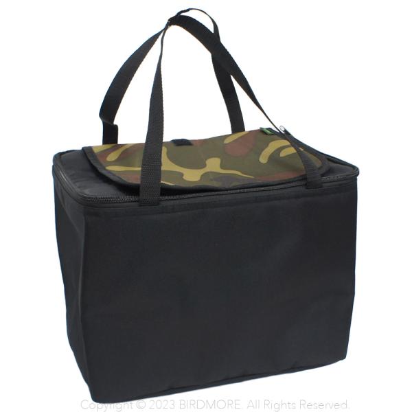 保温も保冷も出来るキャリー用ソフトバッグ。サンコーの『ウィズキャリーM』や『パノラマM』が入るサイズです。底にセットできるプラ板附属。メーカー/ビバリア材質/ポリエステル100％（表地）・ポリエチレン（芯地）・アルミシート（裏地）・PE（中...