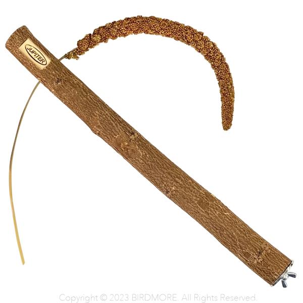 古くから「森の医者」と言われるニームの木で出来た天然木止まり木です。適度にでこぼこした樹皮は鳥さんにとって心地よい止まりごこちを提供します。止まり木の先端部分に直径約5mmの穴が開いているので、好きなおやつをさして楽しめます。特徴・ニームの...