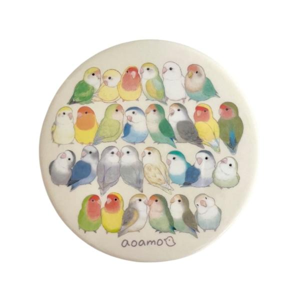 [Release date: April 13, 2025]軽くて持ち運びに便利なコンパクトサイズの缶ミラー♪鳥好きさんへのプレゼントにもおすすめですよ〜サイズ：直径 約76mm