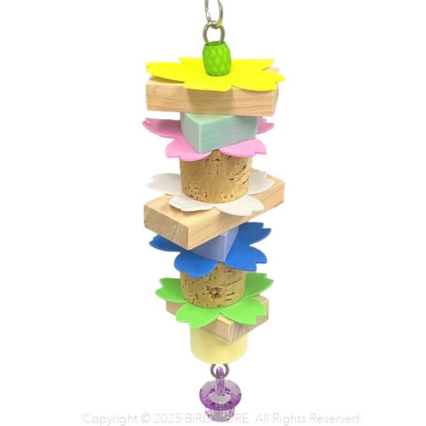 [Release date: April 25, 2025]木製パーツ、コルク、スポンジの間に可愛い花形のパーツをはさんだ、かじって壊せるパーツが盛り沢山！見た目にも可愛いおもちゃです。メーカー/ALOHA HEAVENサイズ/本体高さ約2...