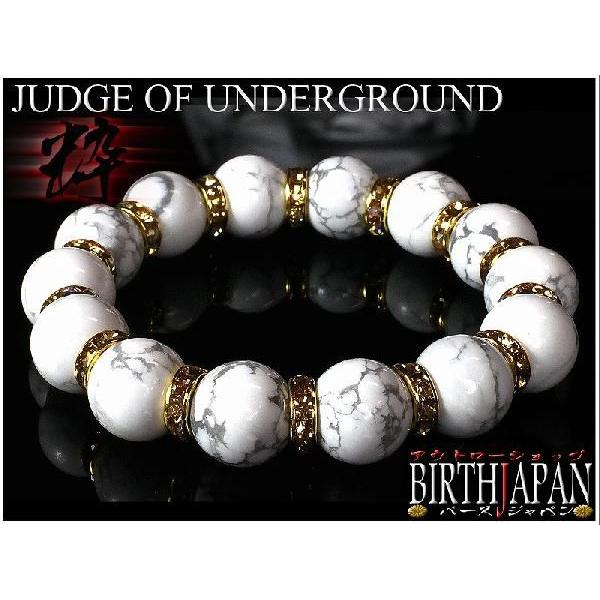 ポイント10倍 オラオラ系 数珠ブレス ブレスレット メンズ 太め14mm ロンデル ハウライト Buresuretto048 バースジャパン 通販 Yahoo ショッピング