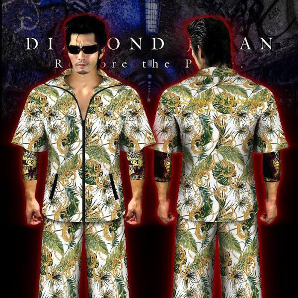 爆安セール 半袖 セットアップジャージ 長ズボン 服 Diamond Japan ダマスク柄 Dj 167黒 金メンズ ファッション ヤクザ ヤンキー オラオラ系 派手 Finalsale対象商品30 Off Www Endocenter Com Ua