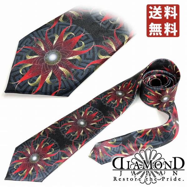 Z50OL 希少◆ 1964年東京オリンピック 刺繍柄 ブラック系 細身ネクタイ Z50OL 希少◇ 1964年東京オリンピック 刺繍柄 ブラック系 細身ネクタイ