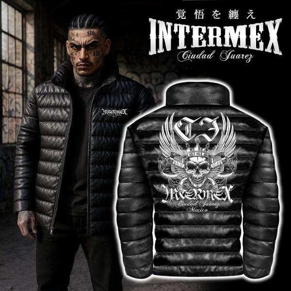 レザー調 中綿ジャケット メンズ ファッション オラオラ系 INTERMEX