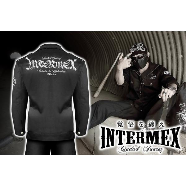 全刺繍 ロゴ 作業着 上下セット 服 INTERMEX ITM-051 ギャング バイカー系 メンズファッション オラオラ系 蛇 パイソン ヤンキー 服 ヤクザ ブランド ライダース バイク乗り チカーノ B系 HIPHOP系 悪党の店 バースジャパン BIRTHJAPAN birthjapan_itm-051