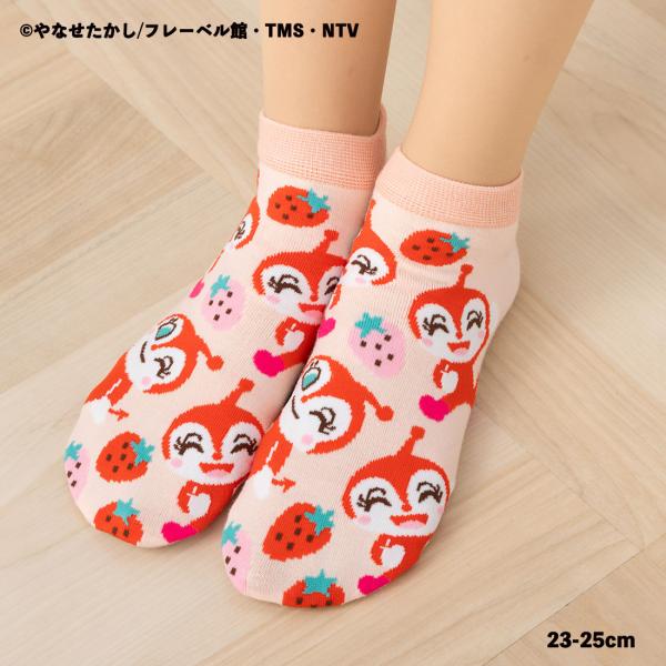 Fukuske（フクスケ） ドキンちゃんといちご 総柄 スニーカー丈ソックス