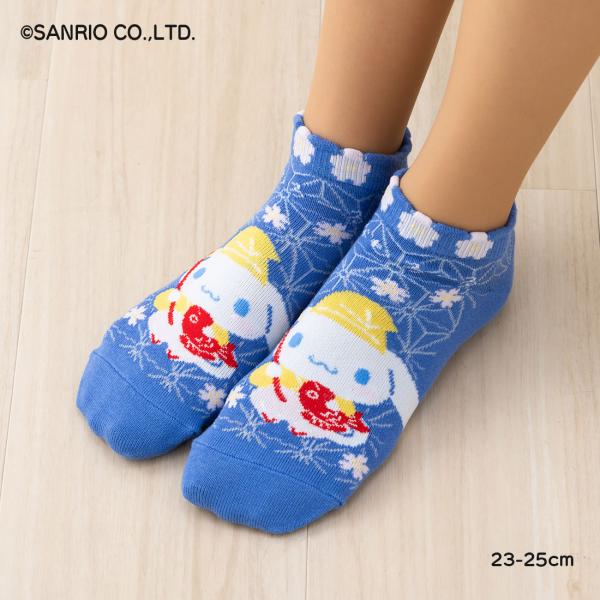 NAIGAI（ナイガイ） シナモロール えびすてん柄 スニーカー丈ソックス