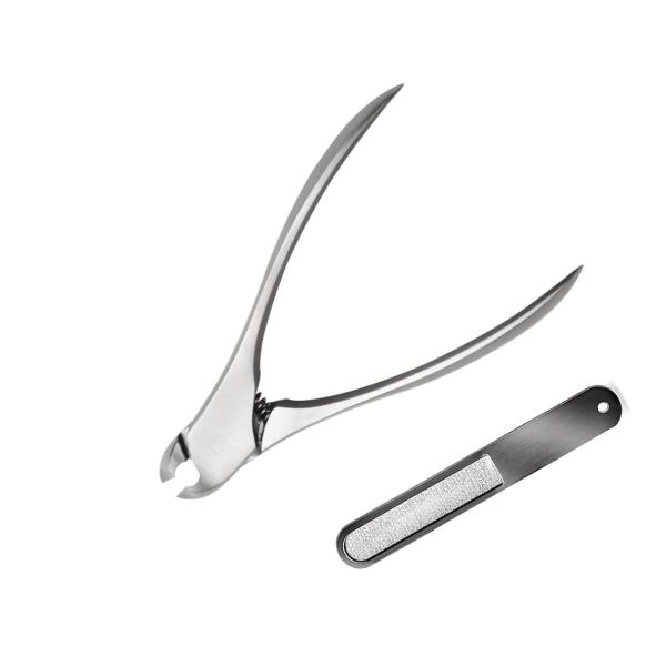 品　番: BN-2301 品　名:爪KIRI 2点セット (爪切り本体/ヤスリ)   サイズ：セット箱 (幅×奥行×高さ) :10cm×15cm×2.8cm爪切り本体：11.7cm×5.6m×2.5cmヤスリ：8.5cm×1cm重量　:本体...