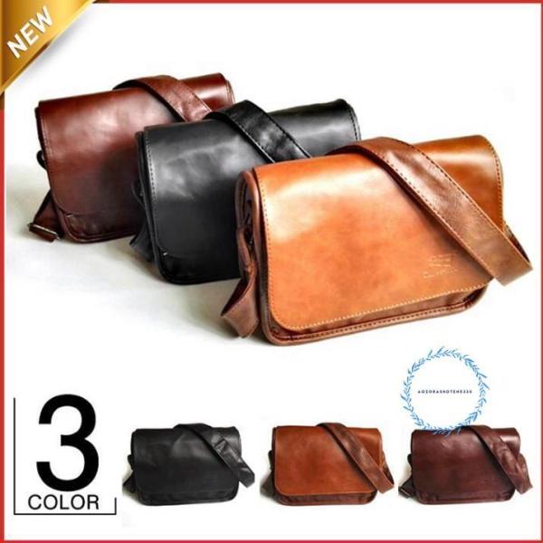 ショルダーバッグ メンズ メッセンジャーバッグ カジュアル 斜めがけバッグ 革バッグ 斜めがけ 通勤 通学 シンプル ワンショルダー