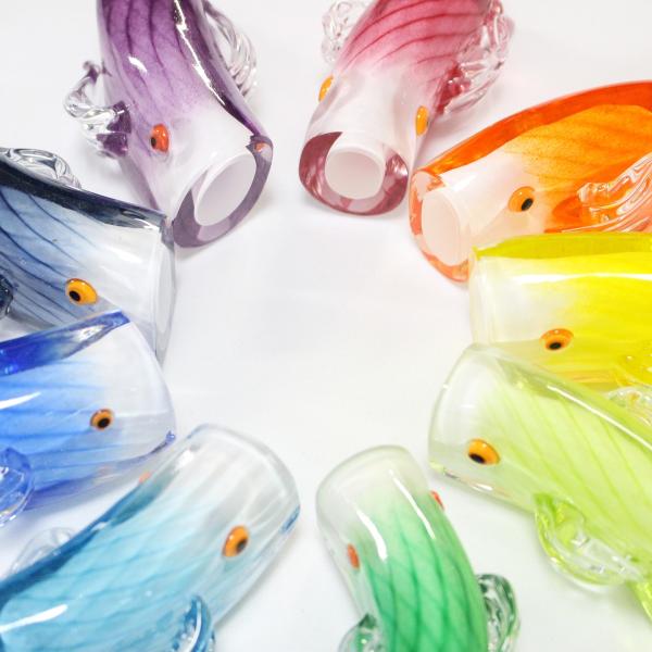 ガラスのこいのぼり （小・黄色） glass calico グラスキャリコ