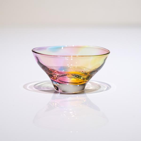 glass calico ミナモプリズム ぐい呑 冷酒器 (単品) グラスキャリコ ハンドメイド ガラス酒器 おしゃれ 来客用 ギフト プレゼント