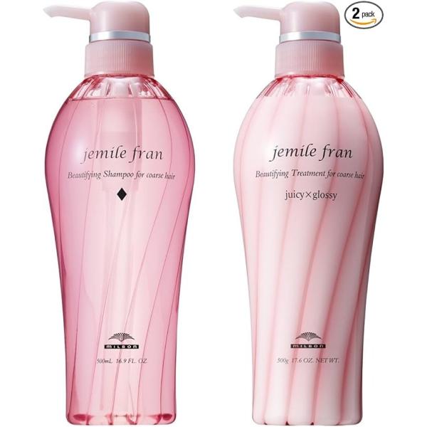 （セット）ミルボン ジェミールフラン シャンプー ダイヤ 500ml  &  トリートメント ジューシーグロッシー 500g