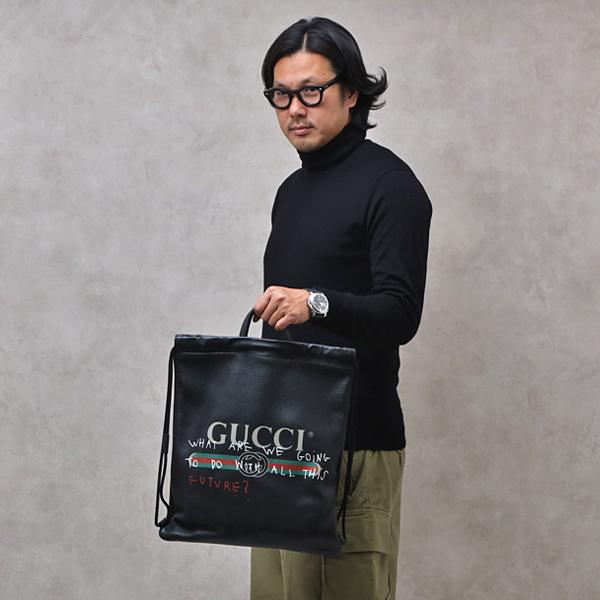 グッチ GUCCI ココ・キャピタン プリント 本革 レザー バックパック