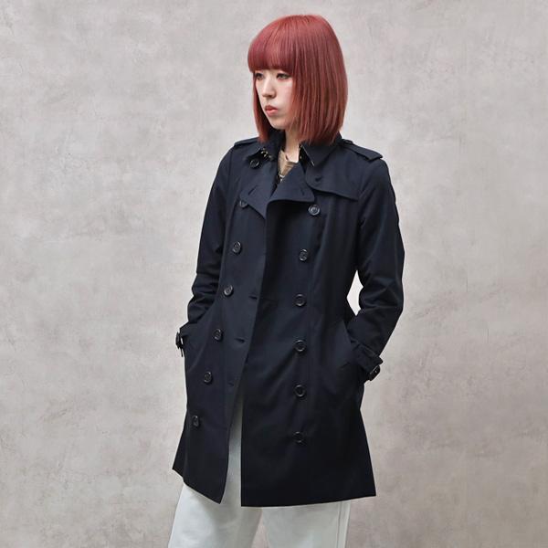 バーバリー BURBERRY The Sandringham コットン ミディアム トレンチコート ネイビー [レディース] 3997029 NAVY  NS10