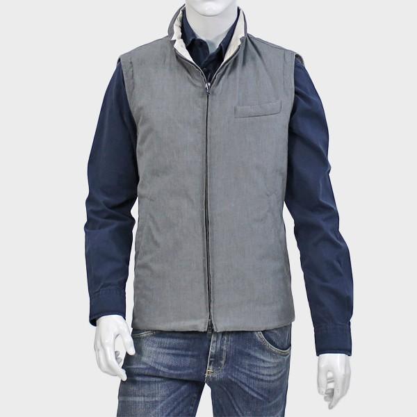 ヘルノ Herno リバーシブル ダウンベスト グレー オフホワイト メンズ Pi0023u 9400 送料無料 ブランドジュエリー京都 通販 Yahoo ショッピング