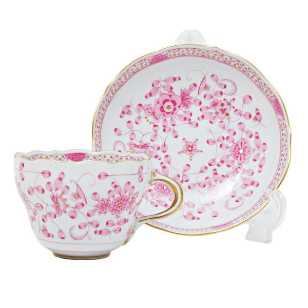 マイセン Meissen インドの花 ピンク ティー コーヒー 兼用 カップ