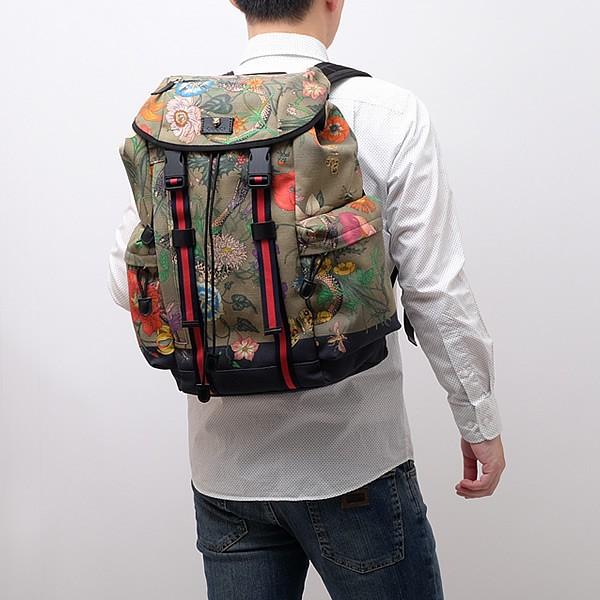 グッチ Gucci フローラ スネークプリント バックパック リュックサック 9lnax 3774 新作製品 世界最高品質人気 ミリタリーグリーン メンズ