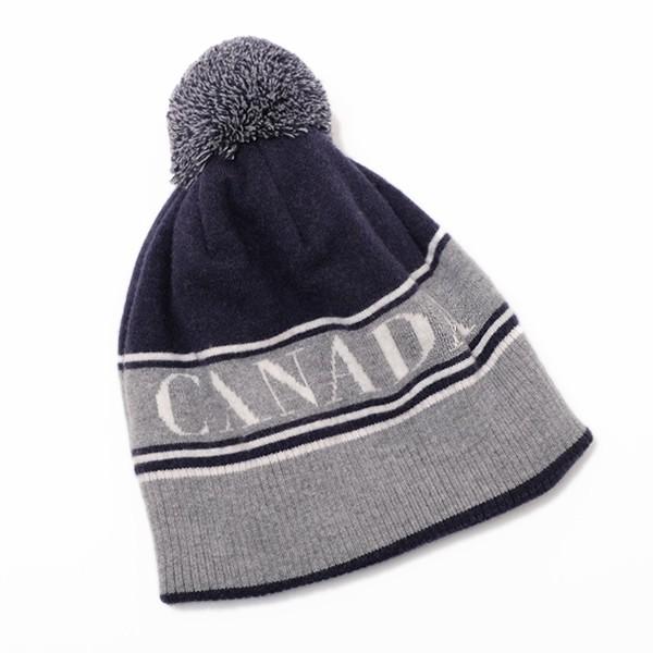 カナダグース Canada Goose Canada Goose Pom ウール ポンポン ニット 帽子 ネイビー グレー メンズ レディース 5114m 67 Navy ブランドジュエリー京都 通販 Yahoo ショッピング