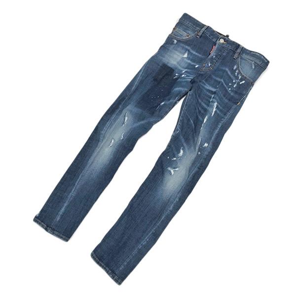 サイズ42 ディースクエアード Dsquared2 Sexy Twist Jean ダメージ ペイント加工 ボタンフライ ジーンズ デニム パンツ ブルー メンズ S71lb0312 470 ブランドジュエリー京都 通販 Yahoo ショッピング