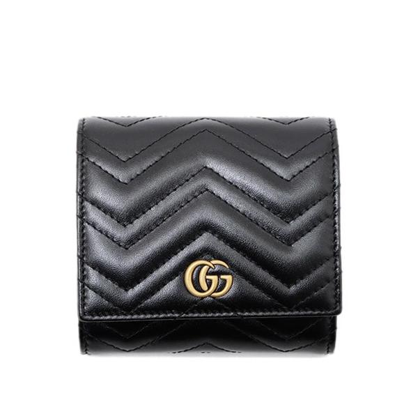 グッチ GUCCI GGマーモント キルティングレザー ウォレット 折財布