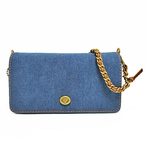 コーチ Coach アウトレット デニム レザー ショルダーバッグ レディース Denim A8 ブランドジュエリー京都 通販 Yahoo ショッピング