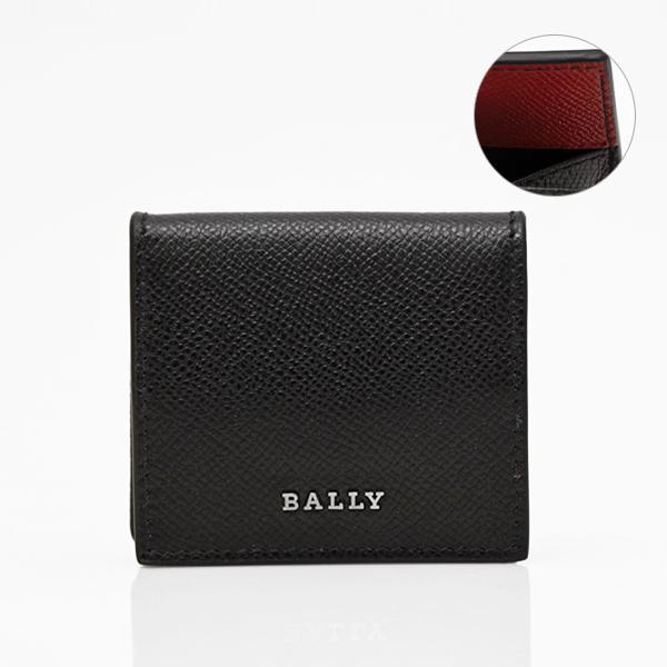 バリー BALLY レザー コインケース 小銭入れ ブラック×レッド [メンズ