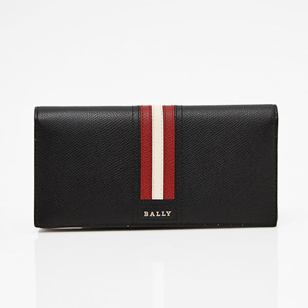 Bally バリー BALLY ストライプ レザー ウォレット 二つ折り 長 Bally バリー BALLY ストライプ レザー ウォレット 二つ折り 長