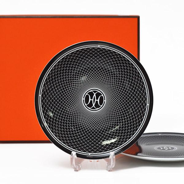 HERMES（エルメス） 2点セット アッシュデコ H DECO 037112 NERO 丸型