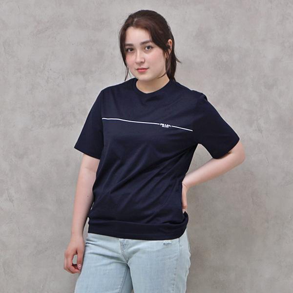 PRADA プラダ アウトレット ロゴプリント コットン 半袖 Tシャツ PRADA プラダ アウトレット ロゴプリント コットン 半袖 Tシャツ