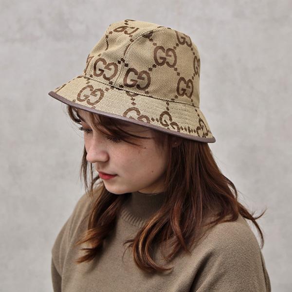 サイズS グッチ GUCCI ジャンボ GG バケット ハット 帽子 キャメル 