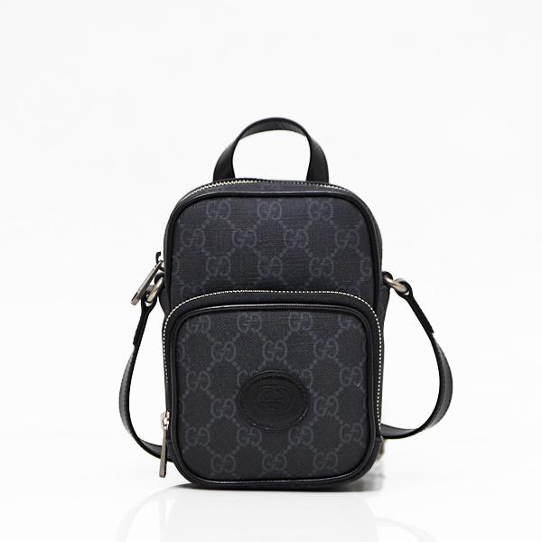 GUCCI GGスプリーム ショルダーバッグ クロスボディ メンズ　ブラック GUCCI - グッチ GUCCI メンズ GG クロスボディバッグ GG