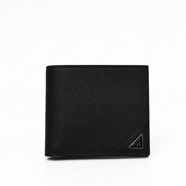 新品アウトレット PRADA プラダ 2つ折財布 VIT.MICRO GRAIN