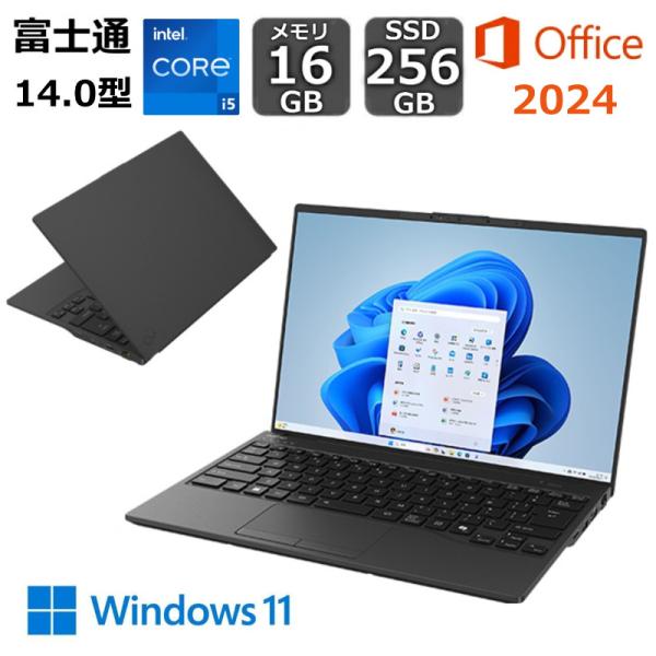 【開封・未使用品】 富士通 FUJITSU ノートパソコン FMV LIFEBOOK UH75/J3 14.0型 Core i5 1235U メモリ 16GB SSD 256GB Windows 11 Office付き ピクトブラック
