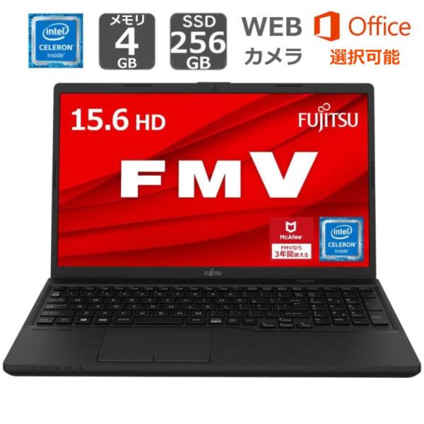 富士通 FUJITSU ノートパソコン FMV Lite 15.6型/ Celeron 6305/ メモリ4GB/ SSD 256GB/ Windows 11 / Webカメラ/ DVDドライブ/ Office選択可能 【展示品】