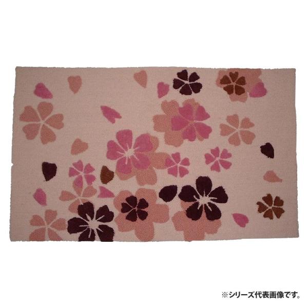 カービング加工フックラグ さくら 190 190cm ピンク 5406 Jinglebellrock Ie