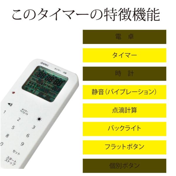 タイマー 点滴タイマー Tt 100 ナース タイマー 点滴数 総量 時間 入力で 速度 滴下数 自動計算 カウント ホワイト ナースグッズ メール便 送料無料 Stp Buyee 日本代购平台 产品购物网站大全 Buyee一站式代购 Bot Online