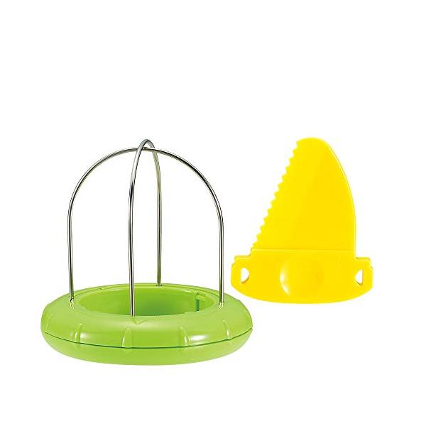 他サイト： 下村工業Shimomura Kougyou 日本製 フルベジスマイル キウイ カッター FVS-634 新潟 燕三条製 グリーン、イエロー 71×71×67mmの商品画像