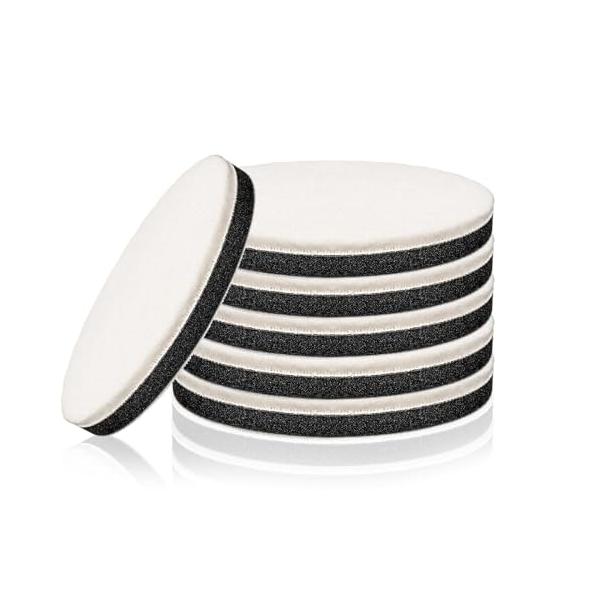 ポリッシャー バフの仕様6個セット ポリッシャー バフ 125mm 超微粒子、ほとんどのポリッシャーに適合。サイズ：約直径125mm、厚み15mm。材質：ウール。魔法のテープ式、使いやすい電動ポリッシャー バフ 羊毛装着も魔法のテープ式なの...