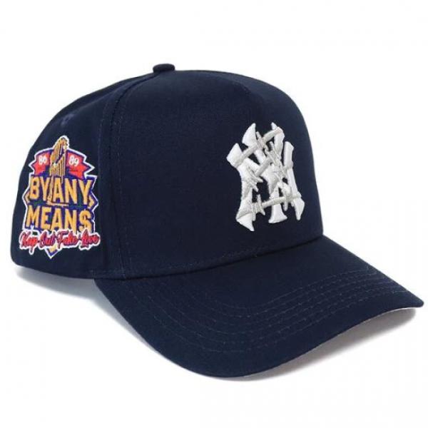 KEEP OUT FAKE LOVE キープアウト フェイクラブ WORLD FAMOUS NY SNAPBACK(NAVY) スナップバック NEW YORK ニューヨーク ネイビー 有刺鉄線