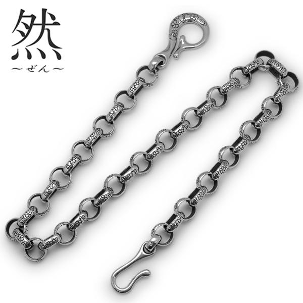 和柄シルバーアクセサリー 然 / 桜ウォレットチェーン : BLACK BARTS