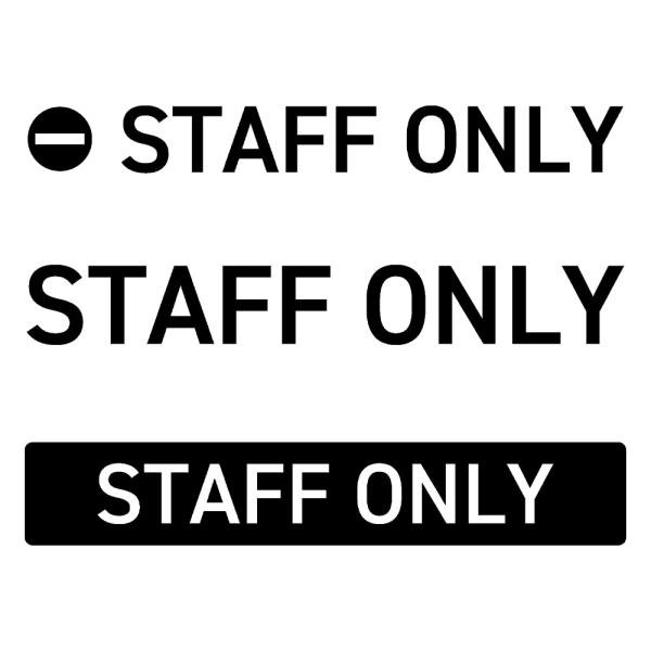 スタッフオンリー ステッカー STAFF ONLY 立入禁止 シール 関係者 文字