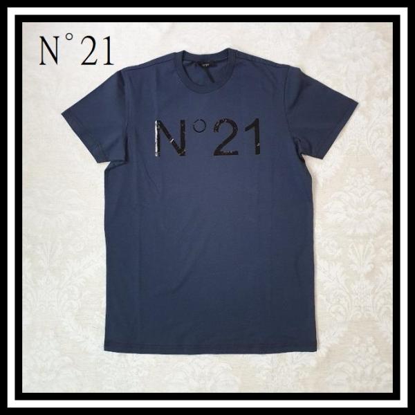 N°21 ヌメロ ヴェントゥーノ ロゴ ストレッチコットン Tシャツ キッズ 