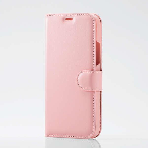 ELECOM iPhone 12/12 Pro ピンク レザー ケース UltraSlim 磁石