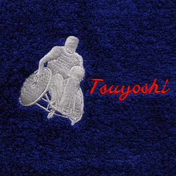 車いすラグビー 名入れ刺繍 今治産フェイスタオル オリジナル商品 記念品 誕生日 ギフト プレゼント 大会 パラリンピック