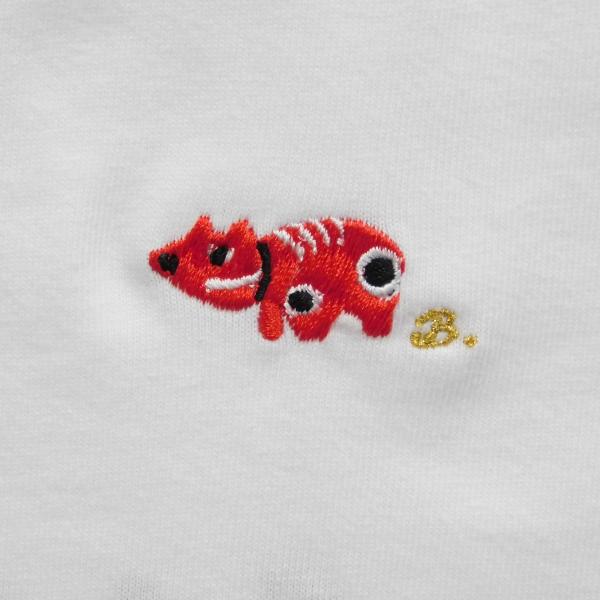 赤べこ刺繍入りオリジナルＴシャツ 6.2オンス 男女兼用 プレゼント 誕生日 還暦祝い 可愛い オリジナル ワンポイント